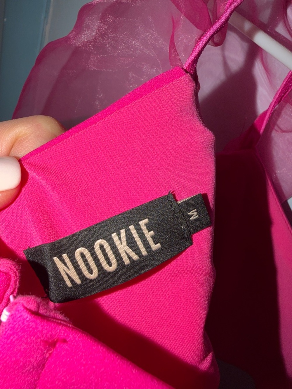 Nookie Bright Hot Pink Spaghetti Strap Top - Picture 5 of 5